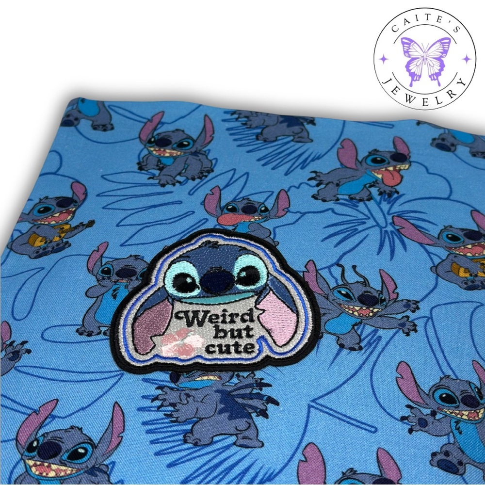 Handmade Small Book/Kindle Sleeve with a Disney Stitch Fabric